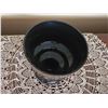 Image 3 : Black Glass Pedestal Compote with Gold Decorative Accents