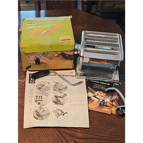 Marcato Olympia Manual Pasta Maker with Box and Attachments
