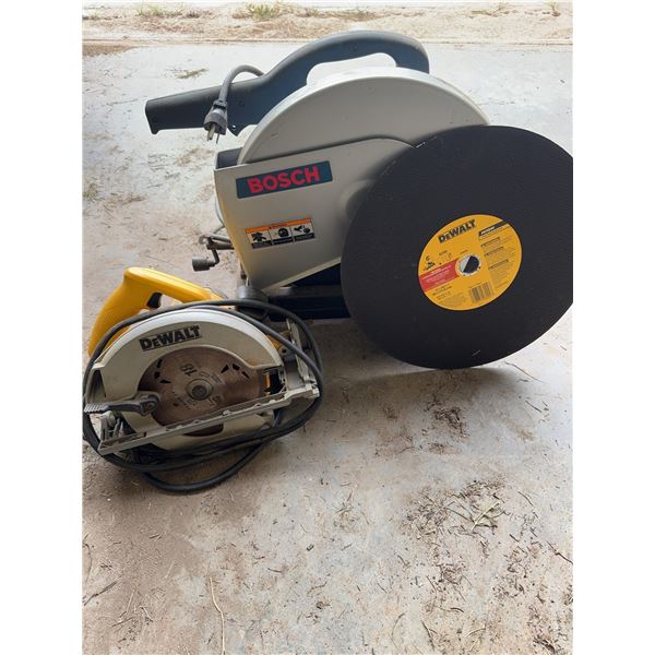 Bosch 3814 14-Inch Cut-Off Saw and DeWalt Circular Saw
