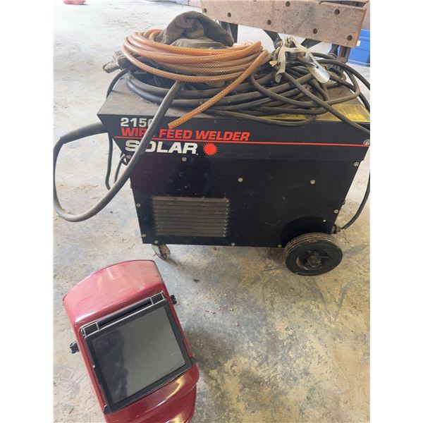 Solar 2150C Wire Feed Welder With Welding Helmet