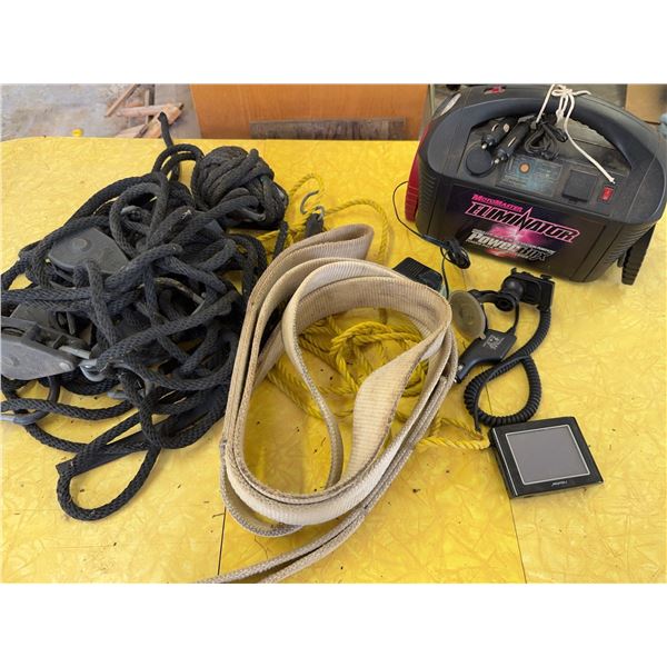 Motomaster Eliminator Power Box, Rope, Straps, and Nextar GPS