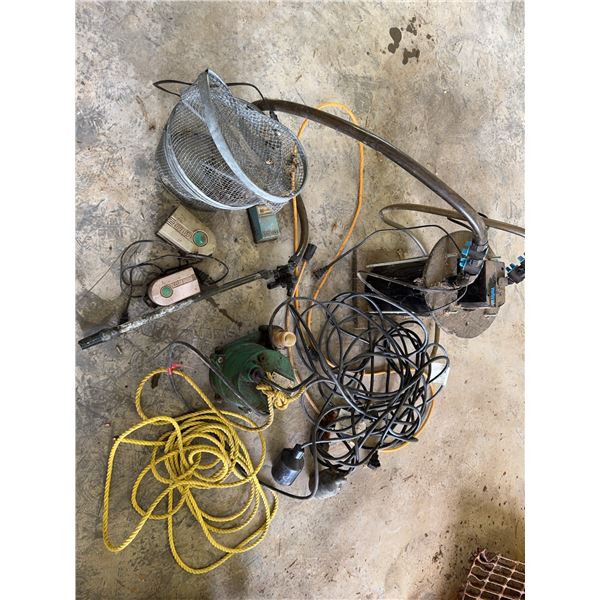 Pond Equipment Including Pondmaster Pump, Timers, and Net