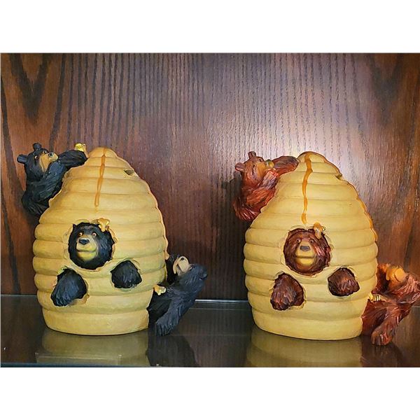 Beehive Bear Resin Coin Banks