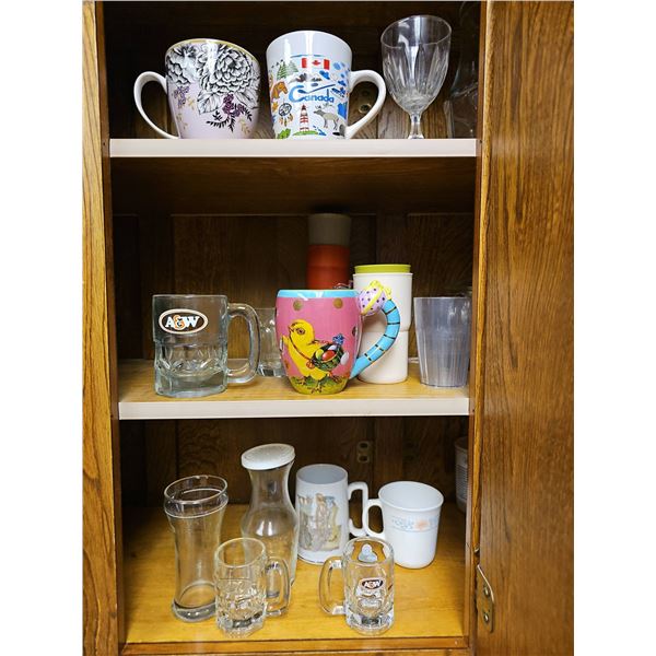 Ceramic and Glass Mug and Cup Collection, Various Brands