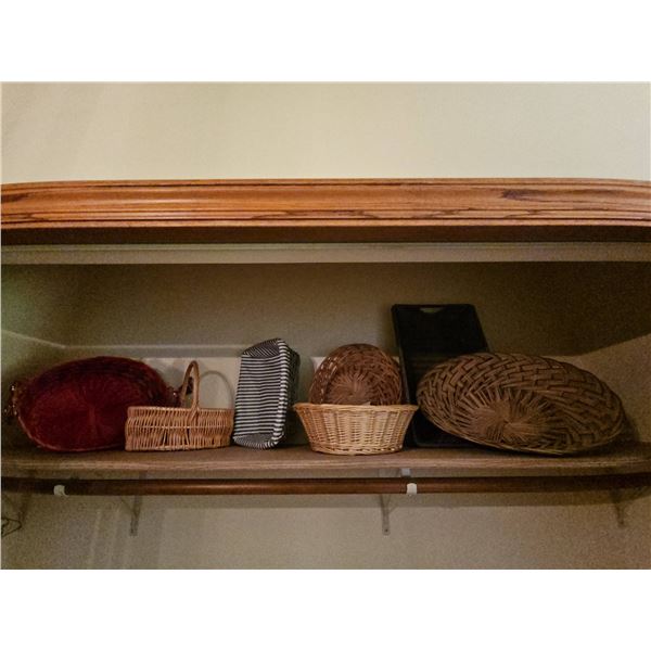 Wicker and Woven Basket Lot, Set of 6