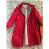 Image 3 : Girls World Red Wool Coat and Golden Retriever Hi-Visibility Orange Vest