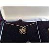 Image 2 : Triad Gold-Tone Jewellery Set with Pendant, Earrings, and Stick Pin