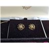 Image 3 : Triad Gold-Tone Jewellery Set with Pendant, Earrings, and Stick Pin