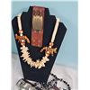 Image 1 : Carved Bone Necklace With Tiger Figures and Decorative Beads