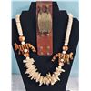 Image 2 : Carved Bone Necklace With Tiger Figures and Decorative Beads