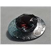 Image 2 : Scottish Silver Tone Brooch with Red Gemstone and Thistle Design