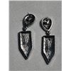 Image 3 : Silver Tone Drop Earrings With Abalone Inlay