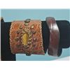 Image 4 : Leather and Metal Studded Cuff Bracelet Lot