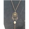 Image 6 : Lot: Dreamcatcher Necklace, Woven Cuff, Turquoise Bracelet, Turquoise Ring