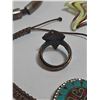 Image 4 : Costume Jewellery Lot: Bracelet, Ring, Pendant, Leather Wristband