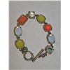 Image 1 : LOFT Multi-Coloured Stone Link Toggle Bracelet