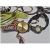 Image 2 : Leather and Beaded Bracelets with Two Watches
