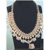 Image 1 : Silver Tone Chain Necklace With Glass Beads and Sterling Ring