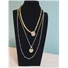 Image 1 : D’Orlan Gold and Silver Tone Necklace Lot With Crystal and Heart Pendants