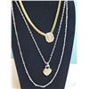 Image 2 : D’Orlan Gold and Silver Tone Necklace Lot With Crystal and Heart Pendants