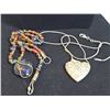 Image 2 : Costume Necklaces Including Beaded, Heart Locket, Arrow, and Multicolour Pendants