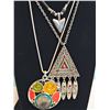 Image 3 : Costume Necklaces Including Beaded, Heart Locket, Arrow, and Multicolour Pendants
