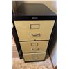 Image 1 : Steelmaster 3-Drawer Metal Filing Cabinet Black and Yellow