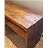 Image 2 : Wooden Cabinet with Glass Sliding Doors and Open Shelves