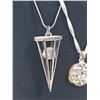 Image 2 : Three Pendant Necklaces with Silver Chains