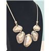 Image 2 : Silver-Tone Statement Necklace and Two Brooch Pendants