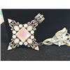 Image 3 : Silver-Tone Statement Necklace and Two Brooch Pendants