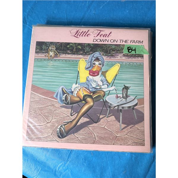 LITTLE FEAT DOWN ON THE FARM TIGER AND CLOWN POOL COVER ART VINYL RECORD