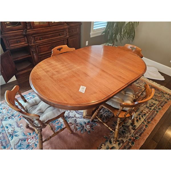 Pedestal Dining Table & Chairs  C