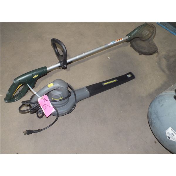 Yardworks Electric Weed Eater & Blower