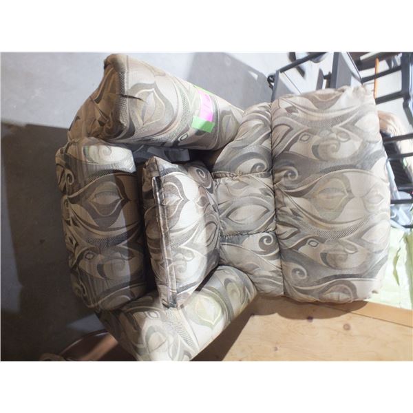 Swivel Rocker Chair w/ Throw Pillow