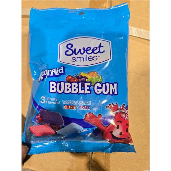 1 Box Of 8 Bags Of Sweet Smiles Kool Aid Bubble Gum