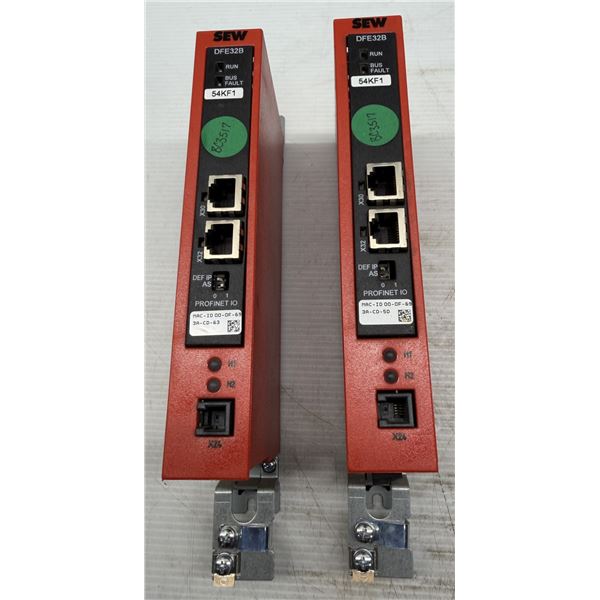 (2) Sew Eurodrive #DFE32B/UOH11B Fieldbus Gateway Profinet Modules