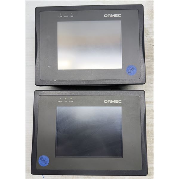 (2) Ormec #MMI-8056 Operator Interface Color Display Touch Screens