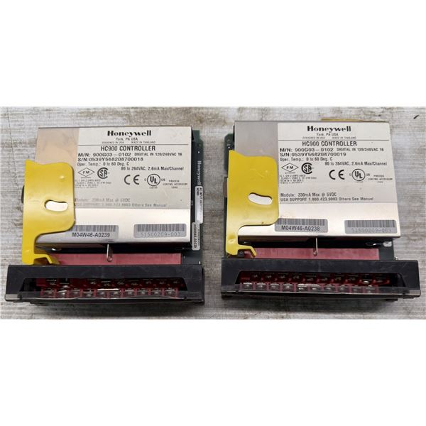 (2) Honeywell #900G03-0102 Digital Input Controllers