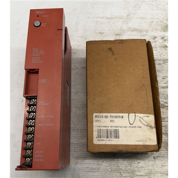 Lot of (2) Misc. Power Supplies #M62P & #MAP80-4000