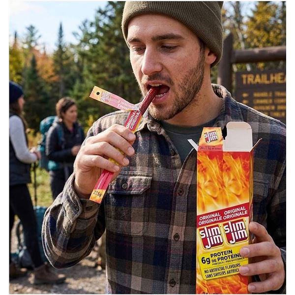 Slim Jim Original Spicy Sausage Snack 24 Pack x 27.5g