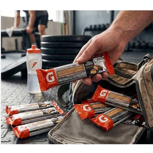 Gatorade Whey Protein Bars Chocolate Caramel 12 Pack x 80g