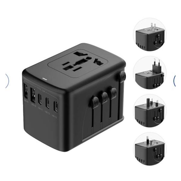 SL-207 Multi-National 35W Travel Adapter with USB-C and USB-A Ports