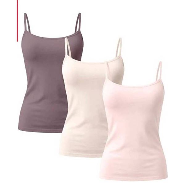 Splendid Cami with Built-In Shelf Bra 3-Pack XXL