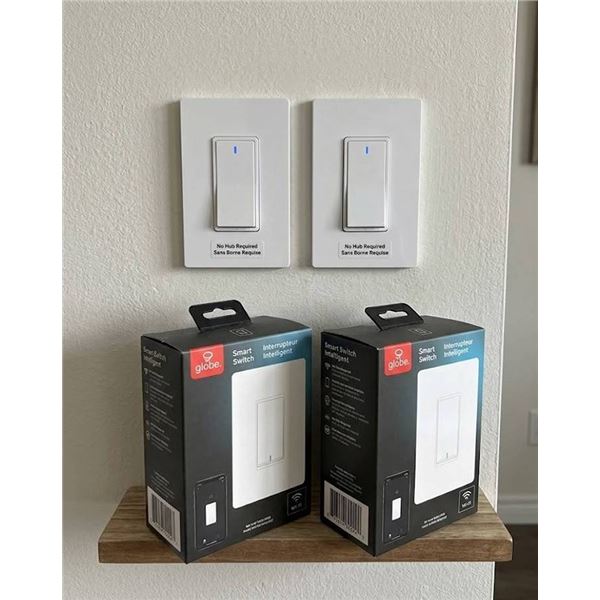 2 Globe Wi-Fi Smart Light Switches