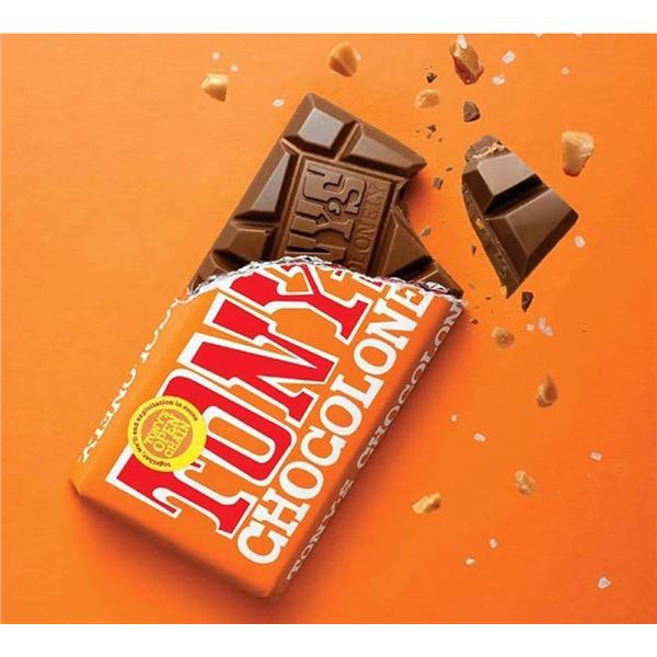 7 Tonyâ€™s Chocolonely Milk Chocolate Caramel Sea Salt Bars 180g Each