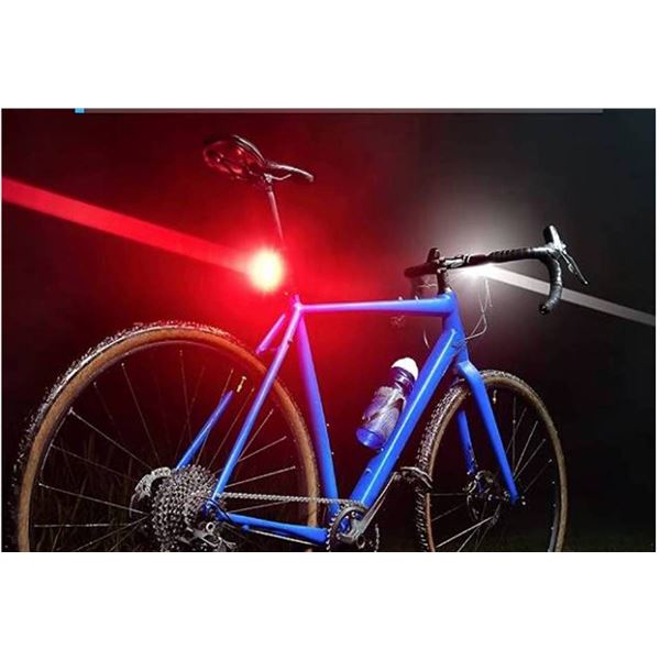 Lot of 2 Bicycle Light Kits Front and Tail with USB Rechargeable LED