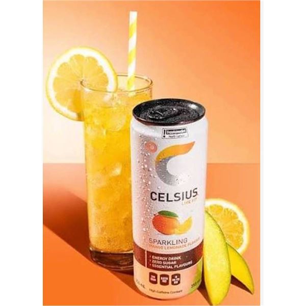 Celsius Sparkling Mango Lemonade 12x 355ml