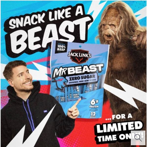 Jack Link's MrBeast Zero Beef Mini Sticks 3 x 175g