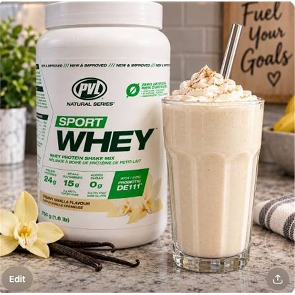 PVL Sport Whey Protein Shake Mix 727g, Vanilla
